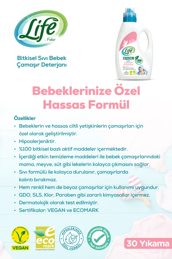 Bitkisel Sıvı Bebek Çamaşır Deterjanı - 3